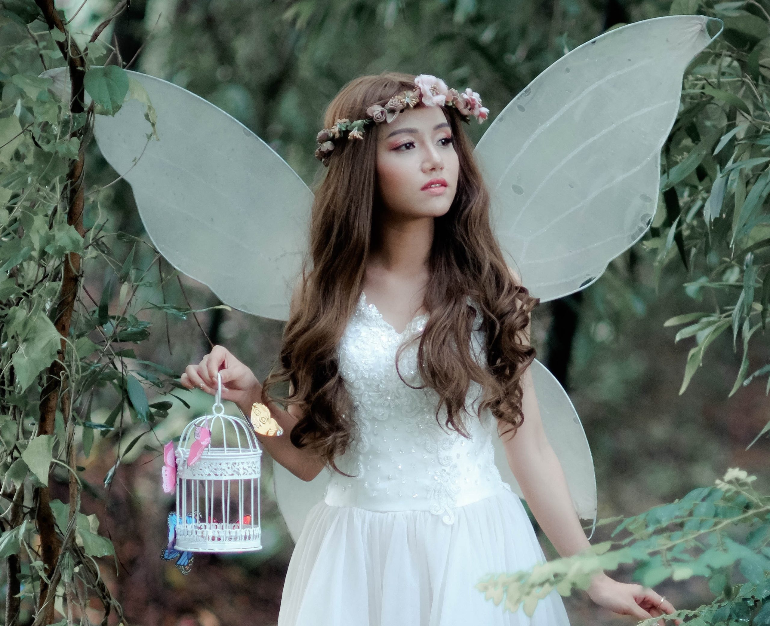 Woman dressed as a tooth fairy